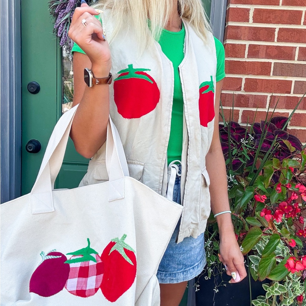 Tomato Linen Dress Blend Vest